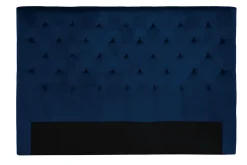 Sale Miliboo Cabecero de cama tapizado con terciopelo azul noche 160 cm ENGUERRAND