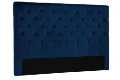 Sale Miliboo Cabecero de cama tapizado con terciopelo azul noche 160 cm ENGUERRAND