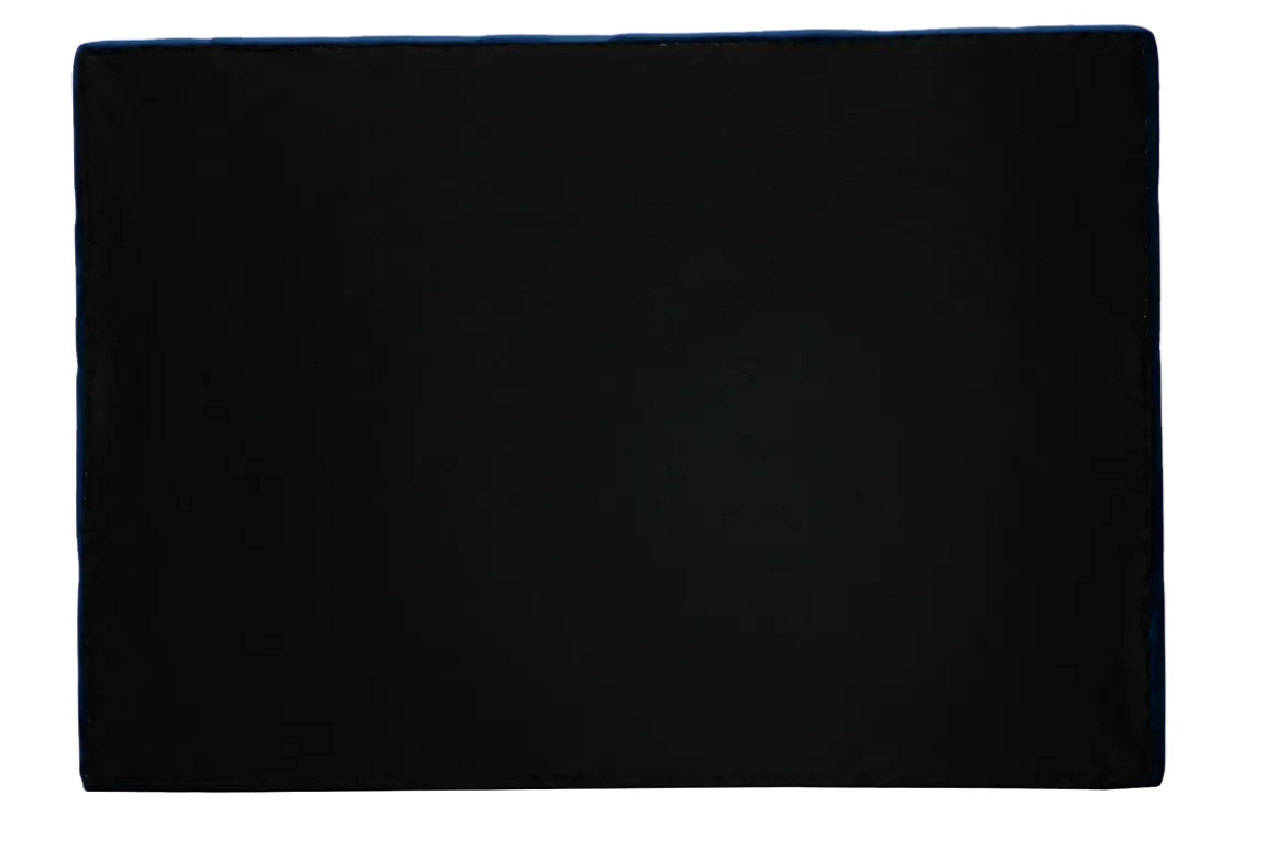 Sale Miliboo Cabecero de cama tapizado con terciopelo azul noche 160 cm ENGUERRAND