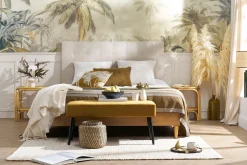 Hot Miliboo Cabecero en tejido beige 160 cm HALCIONA