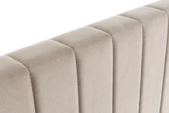 New Miliboo Cabecero en terciopelo beige grisáceo L170 cm NEHA