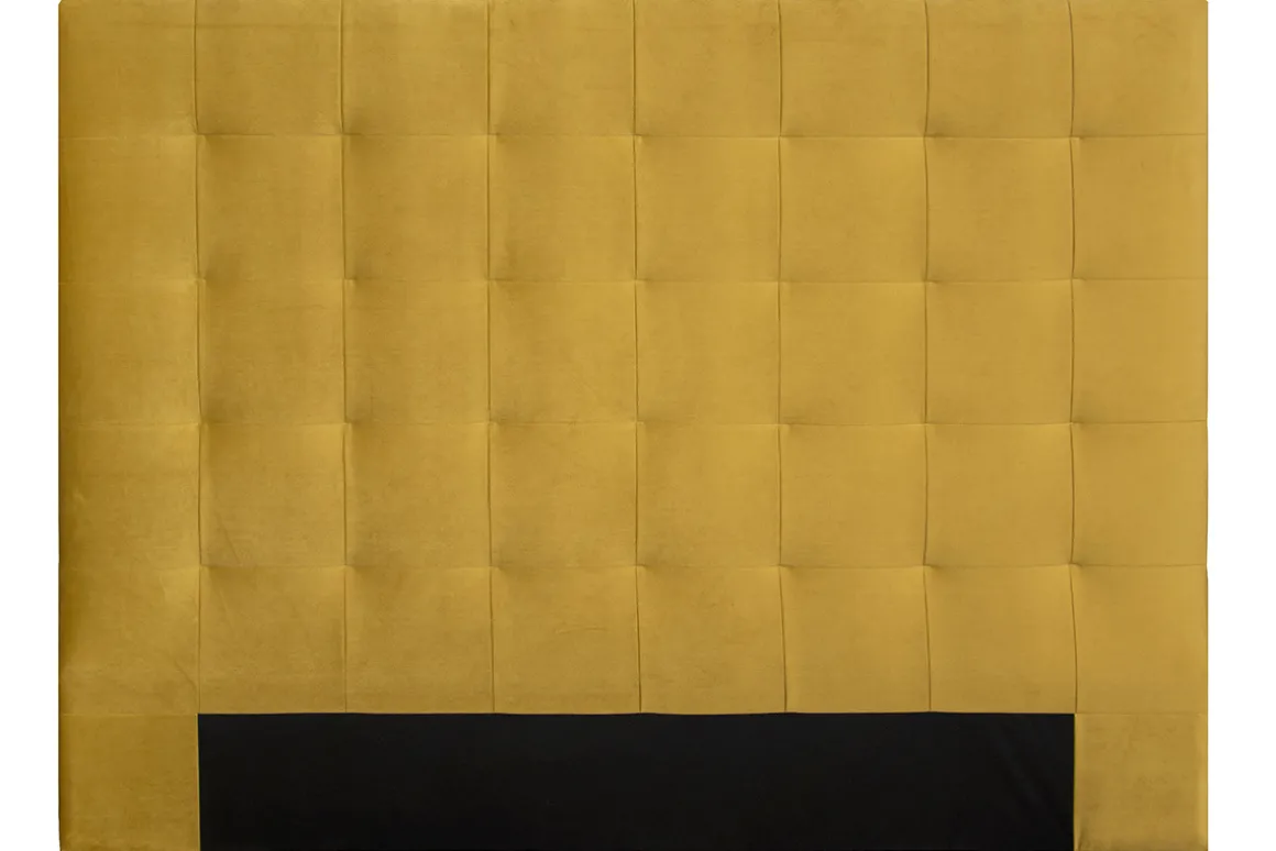 Sale Miliboo Cabecero en terciopelo mostaza 160 cm HALCIONA