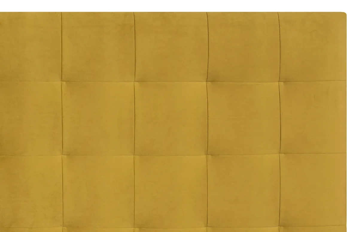 Sale Miliboo Cabecero en terciopelo mostaza 160 cm HALCIONA
