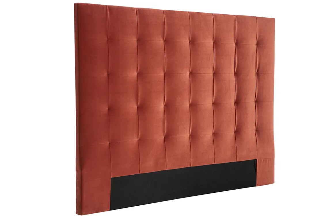 Sale Miliboo Cabecero en terciopelo terracota 160 cm HALCIONA