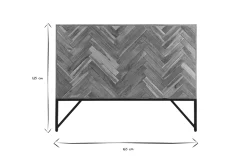 Hot Miliboo Cabecero motivo espiga en acacia y metal negro L165 cm STICK
