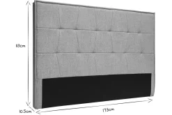 Cheap Miliboo Cabecero tapizado en tela topo L170 cm SUKA