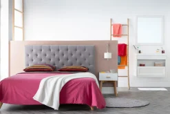 Sale Miliboo Cabecero tejido gris claro 140cm ENGUERRAND