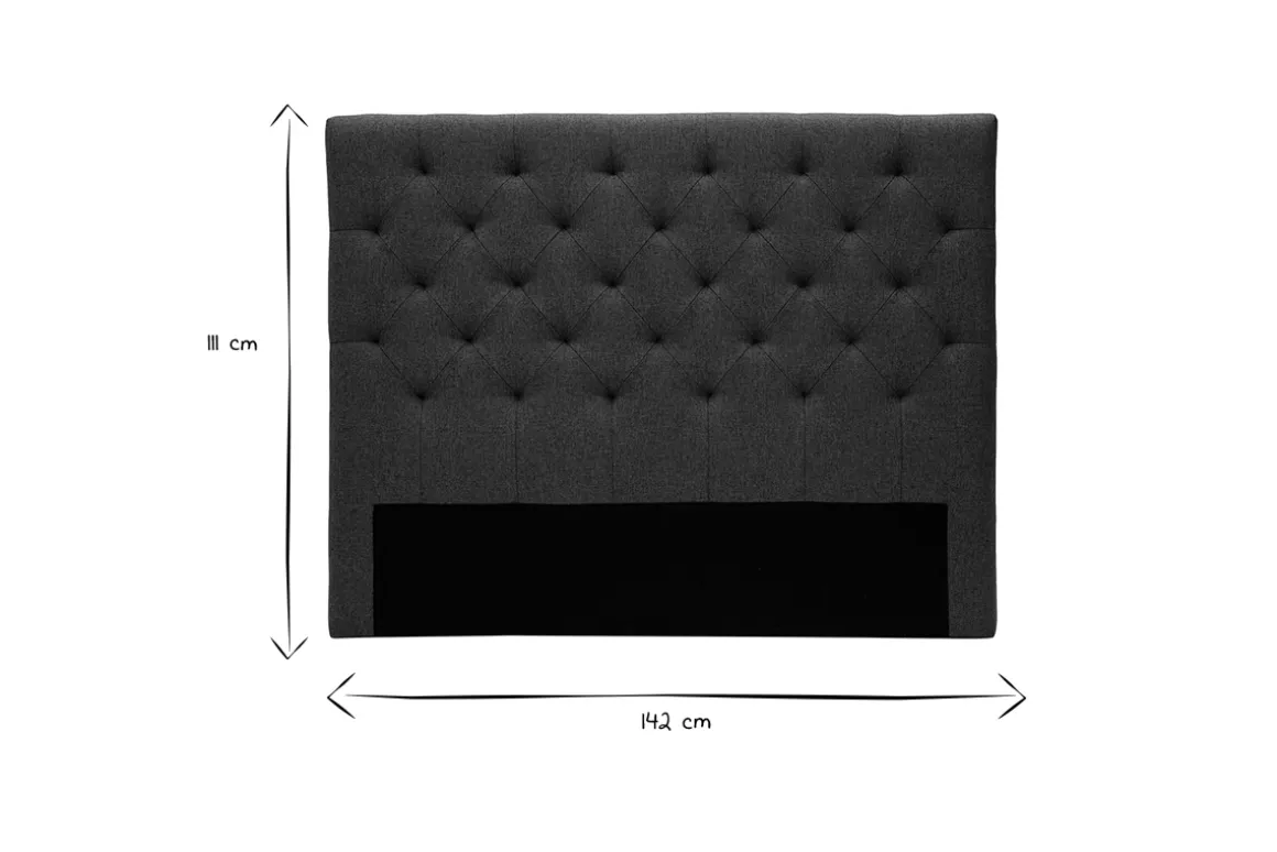 Sale Miliboo Cabecero tejido gris oscuro 140cm ENGUERRAND