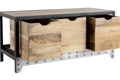 Flash Sale Miliboo Cajonera / zapatero industrial de madera maciza y metal ATELIER