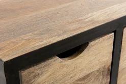 Flash Sale Miliboo Cajonera / zapatero industrial de madera maciza y metal ATELIER