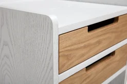 Clearance Miliboo Cajonera de escritorio nórdico blanco y madera OPUS