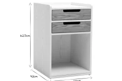 Clearance Miliboo Cajonera de escritorio nórdico blanco y madera OPUS