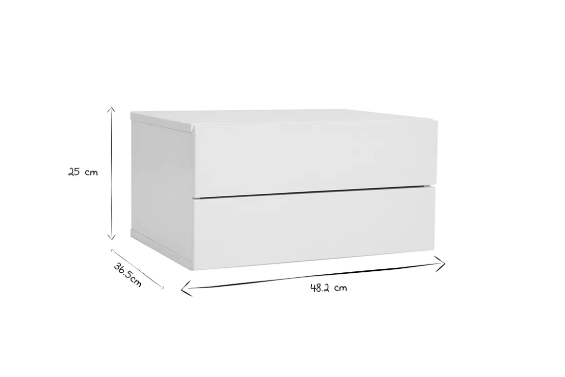 Best Miliboo Cajonera diseño blanco 2 cajones MAX