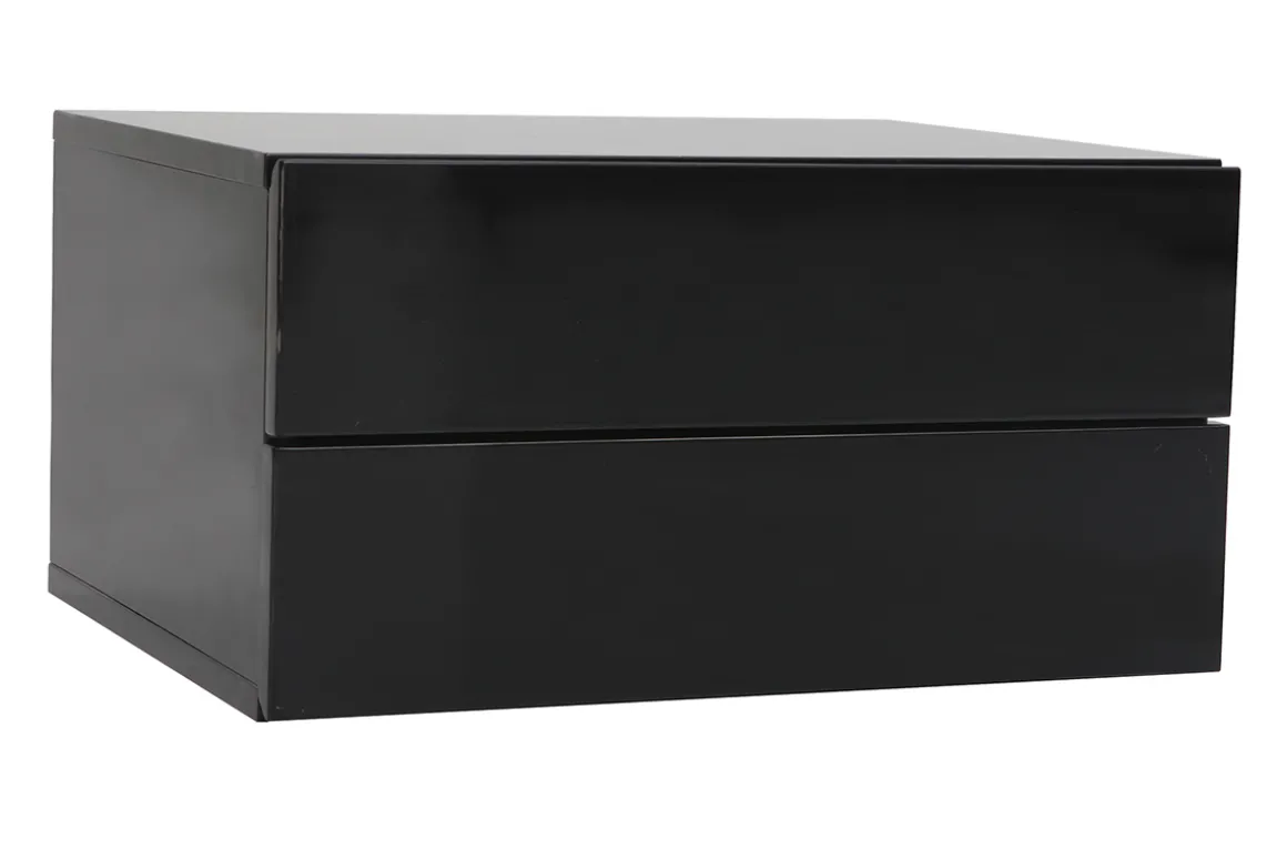 Outlet Miliboo Cajonera diseño negro 2 cajones MAX