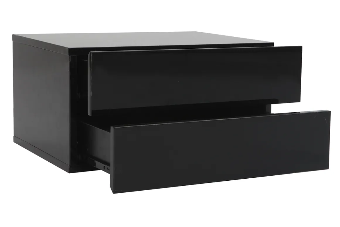 Outlet Miliboo Cajonera diseño negro 2 cajones MAX