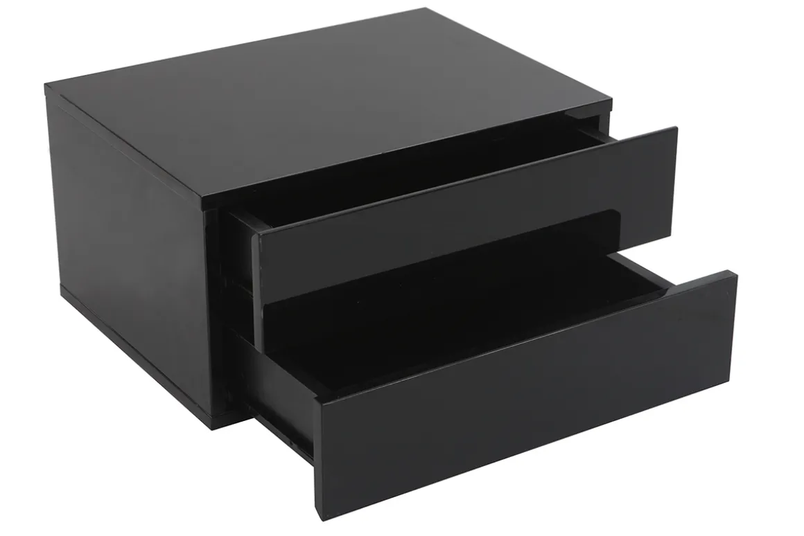 Outlet Miliboo Cajonera diseño negro 2 cajones MAX