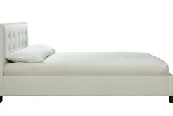 Flash Sale Miliboo Cama 160 x 200 PU blanca acolchada MARQUISE