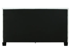Flash Sale Miliboo Cama 160 x 200 PU blanca acolchada MARQUISE