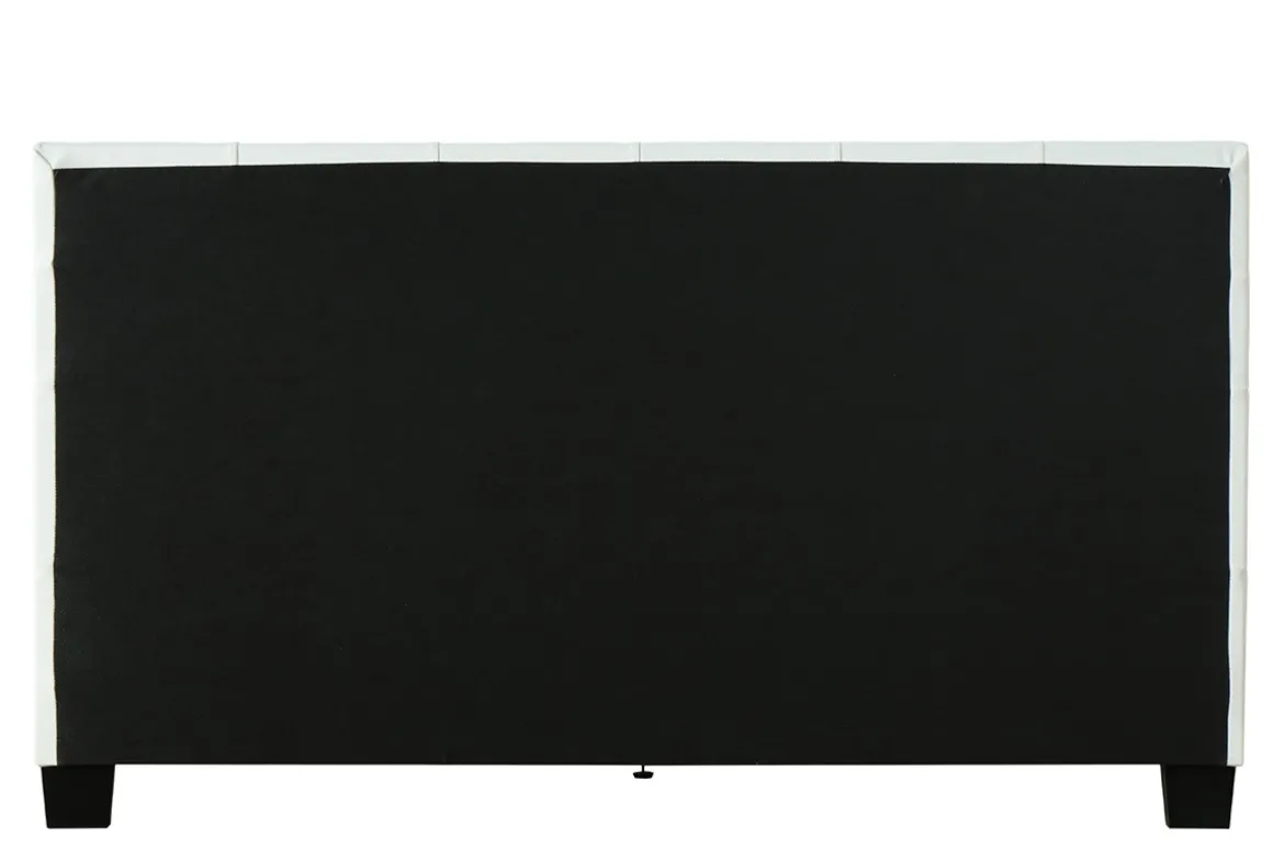Flash Sale Miliboo Cama 160 x 200 PU blanca acolchada MARQUISE