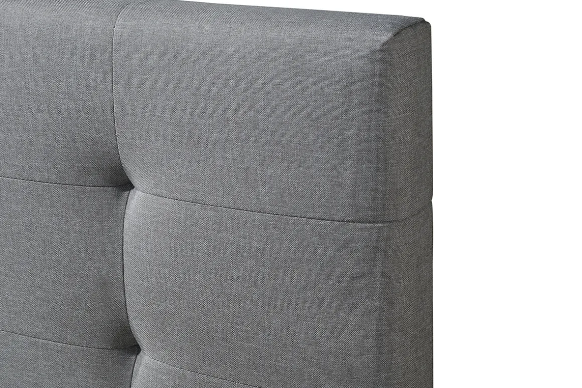 Flash Sale Miliboo Cama 160 x 200 tela gris acolchada MARQUISE