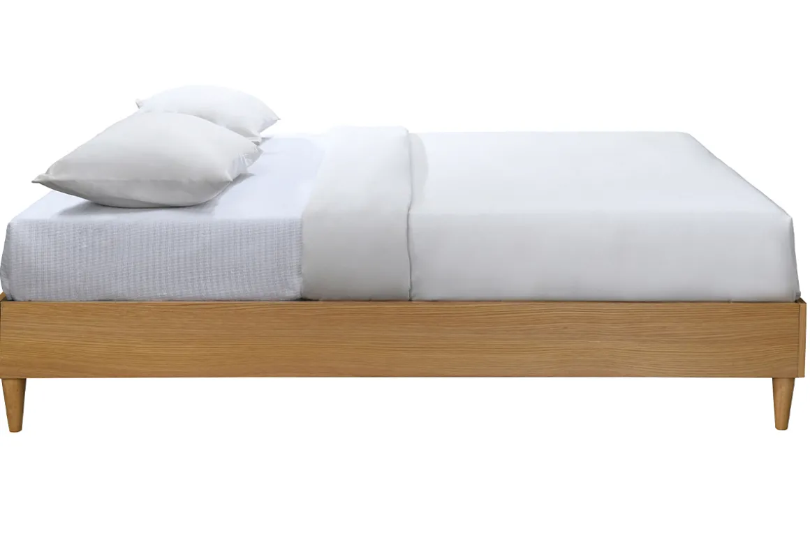 Hot Miliboo Cama adulto 160 x 200 cm con somier acabado madera clara AYO