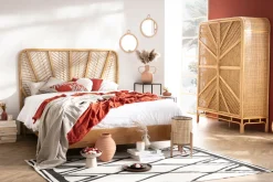 Hot Miliboo Cama adulto 160 x 200 cm con somier acabado madera clara AYO