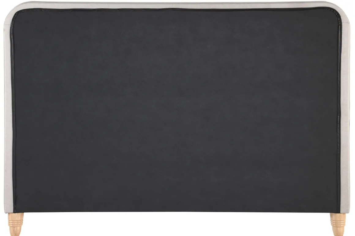 New Miliboo Cama capitoné tejido beige 160 x 200cm KRISTEN