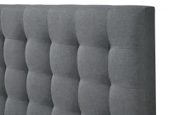Cheap Miliboo Cama con cabecero capitoné tejido gris claro 160x200 DANAE