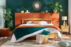 Shop Miliboo Cama de 2 plazas 160 x 200 cm de madera TERRY