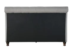 Shop Miliboo Cama doble 160*200 lino gris RILEY