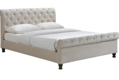 Sale Miliboo Cama doble 160*200 terciopelo RILEY