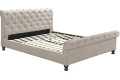 Sale Miliboo Cama doble 160*200 terciopelo RILEY