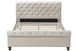 Sale Miliboo Cama doble 160*200 terciopelo RILEY
