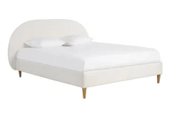 New Miliboo Cama doble 160 x 200 cm de borreguillo CHARLINE