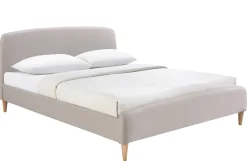 Store Miliboo Cama escandinava 140 x 200cm tejido beige NIELS