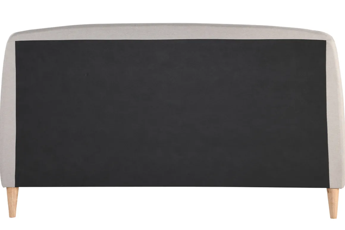 Store Miliboo Cama escandinava 140 x 200cm tejido beige NIELS
