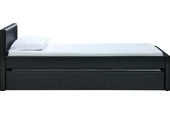Shop Miliboo Cama nido 90 x 195 cm negro mate MACCO