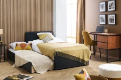 Shop Miliboo Cama nido 90 x 195 cm negro mate MACCO