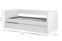 Cheap Miliboo Cama nido blanca 90 x 190 cm ELIE