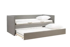 Best Sale Miliboo Cama nido de tela gris 90 x 190 cm ELIE
