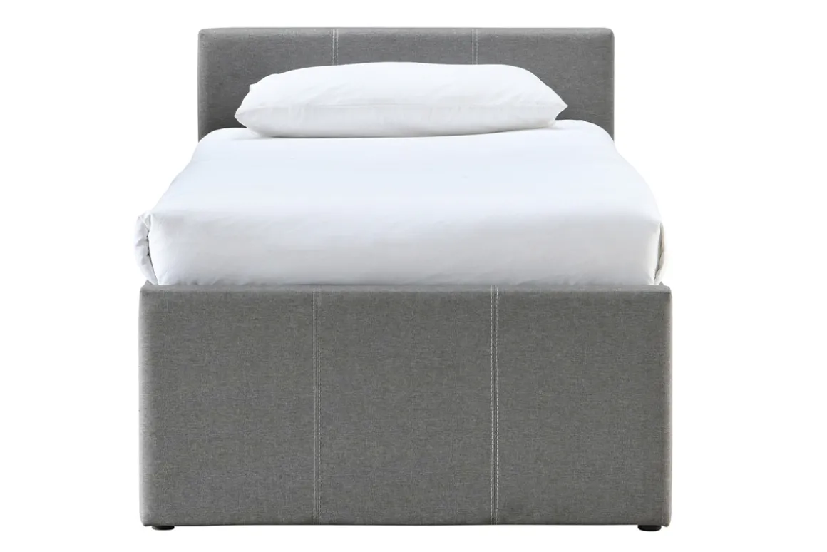 Clearance Miliboo Cama nido infantil 90 × 195 cm tela gris MACCO