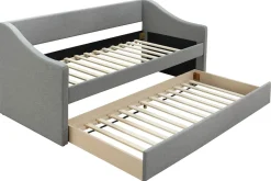 Outlet Miliboo Cama nido 190x90cm gris claro BEKKER