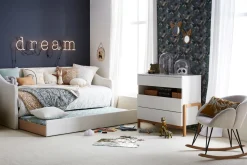 Outlet Miliboo Cama nido 190x90cm gris claro BEKKER