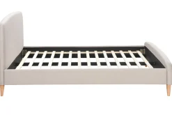 Clearance Miliboo Cama nórdica 160 x 200cm tejido beige NIELS
