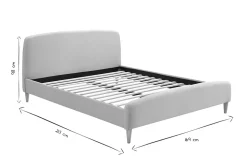 Clearance Miliboo Cama nórdica 160 x 200cm tejido beige NIELS