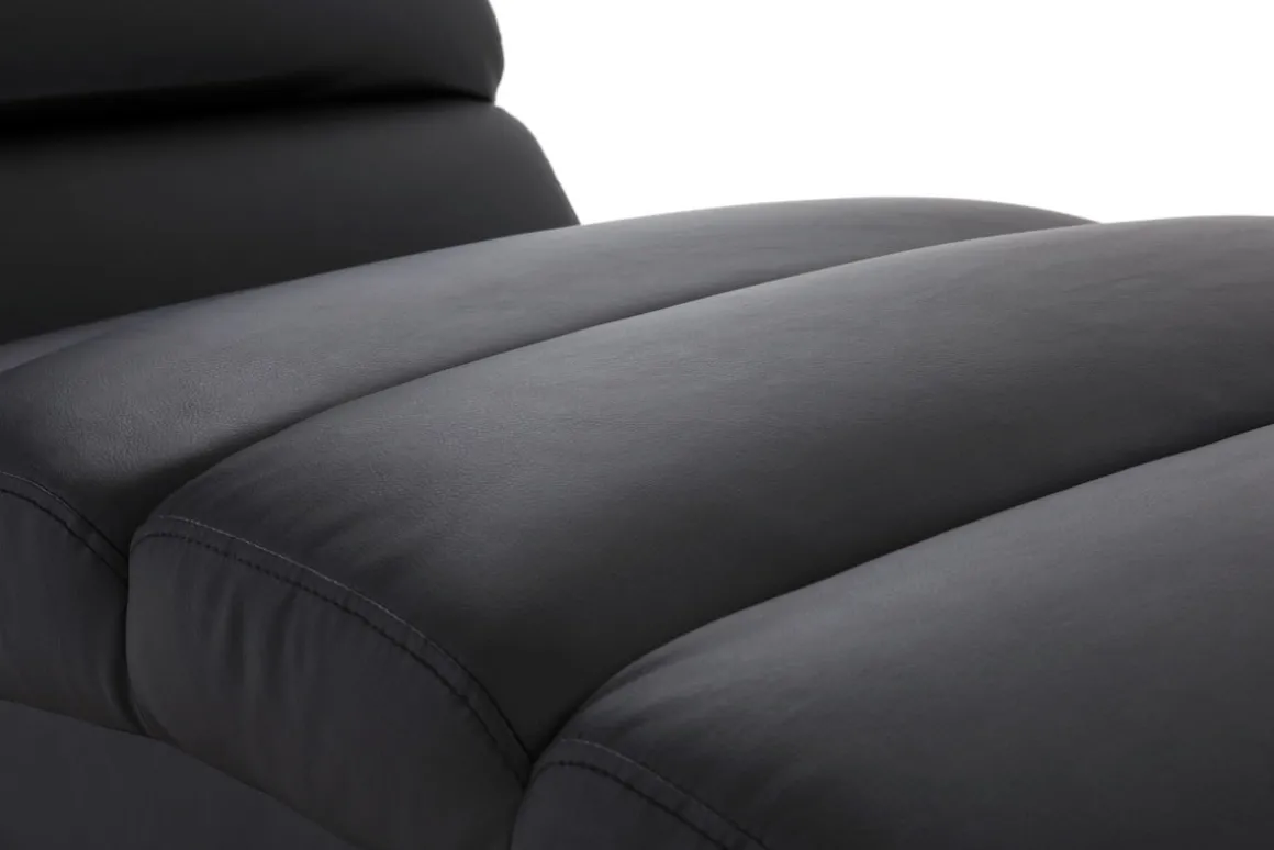 Shop Miliboo Chaise Longue de diseño negra TAYLOR