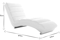 Shop Miliboo Chaise Longue de diseño negra TAYLOR