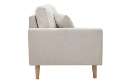 New Miliboo Chaise longue de tejido efecto aterciopelado texturizado beige 190 cm BERTILLE