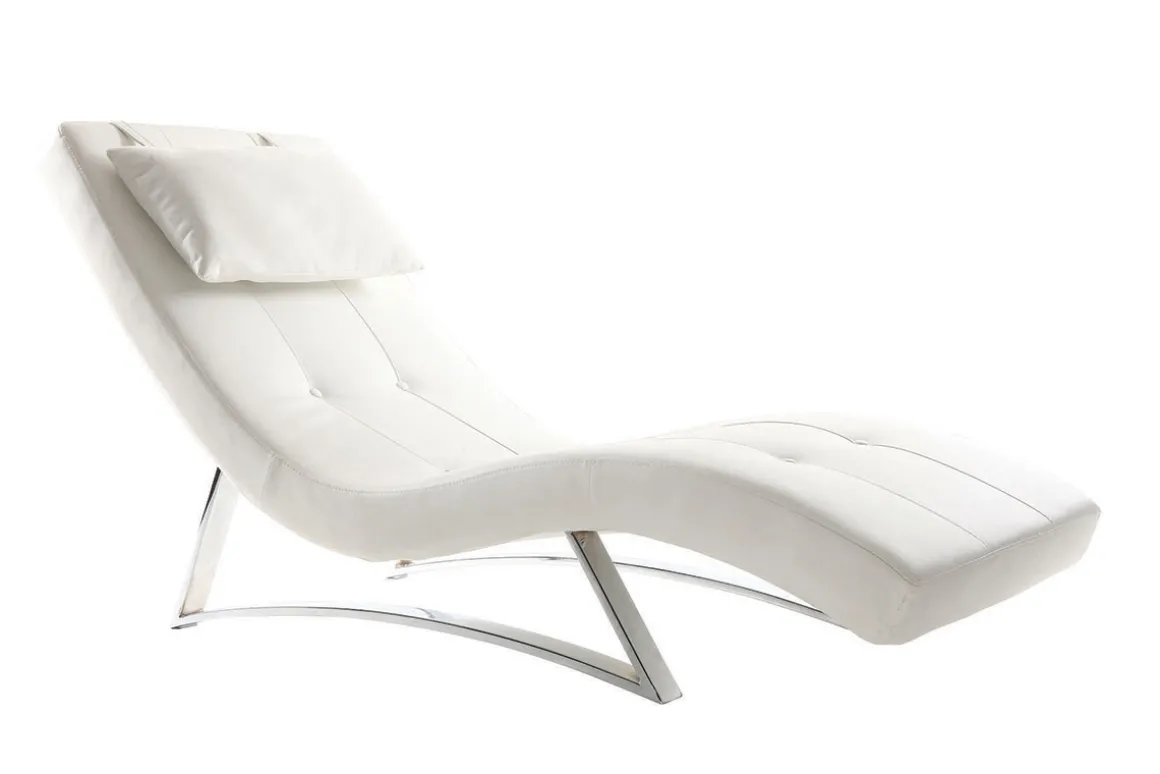 Cheap Miliboo Chaise longue diseño blanco MONACO