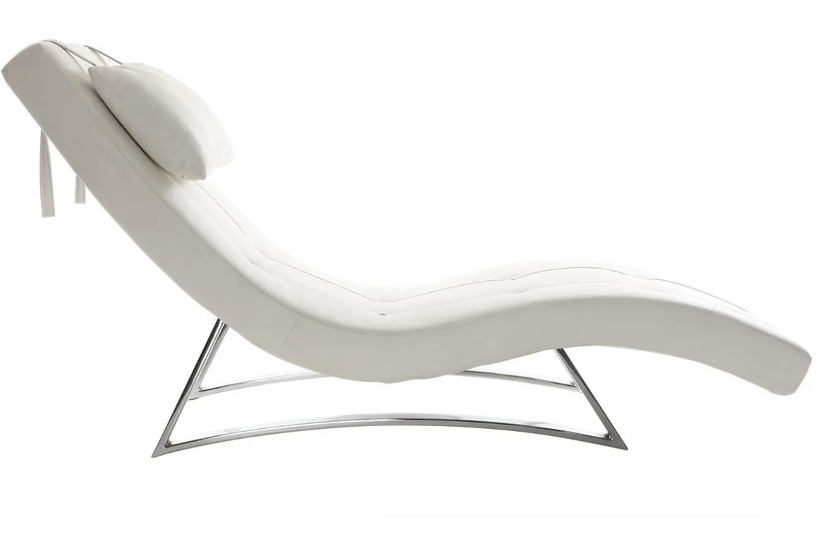 Cheap Miliboo Chaise longue diseño blanco MONACO